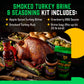 Hey Grill Hey | Turkey Brine Kit | | Includes Apple Spice Brine  Smoked Turkey Rub  and Cranberry BBQ Glaze| Smoked Turkey Brine & Seasoning Kit