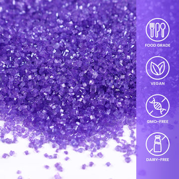 Purple Sprinkles For Cake Decorating, 4.02Oz Purple Sanding Sugar Sprinkles, Edible Glitter Sprinkles For Cupcake Toppers Baking