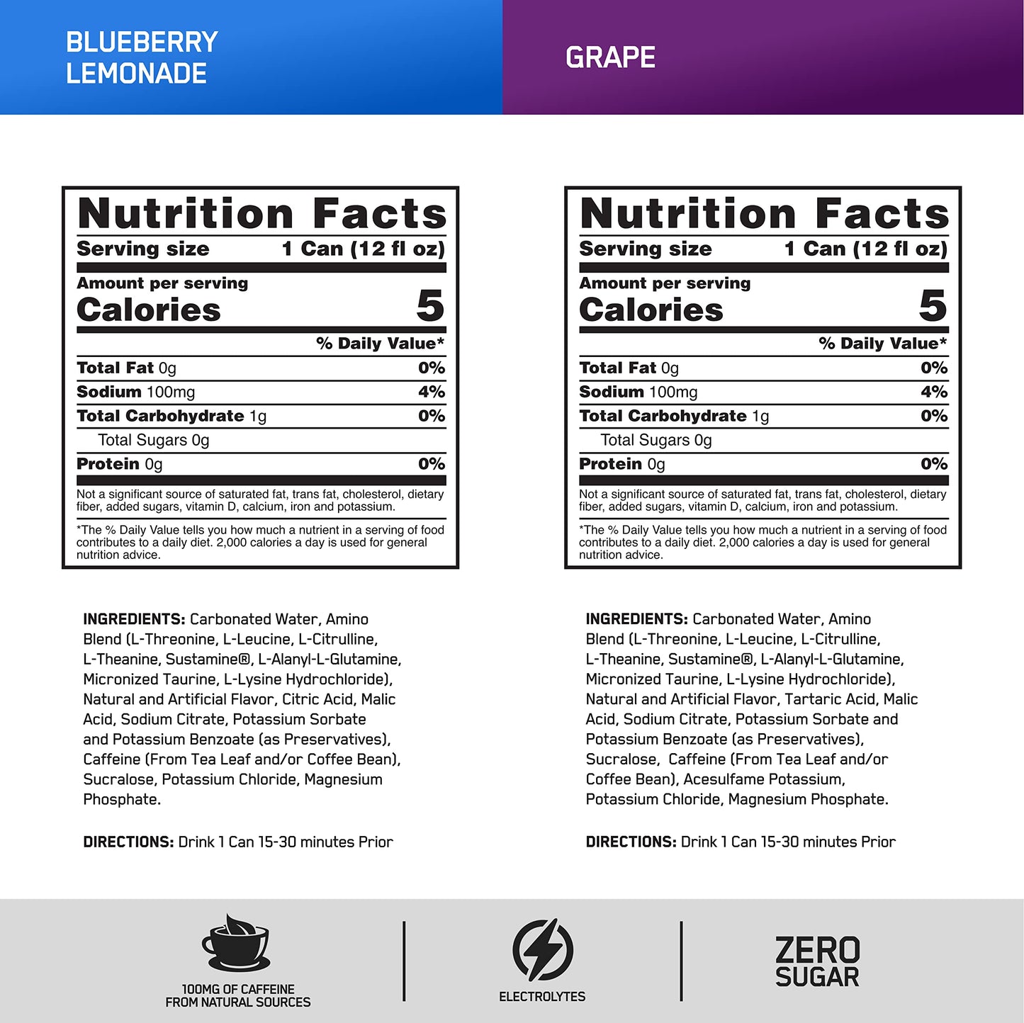 Optimum Nutrition Amino Energy Drink with Electrolytes, Caffeine & BCAAs, Variety Pack, 12 Fl Oz (12 Pack), Orange