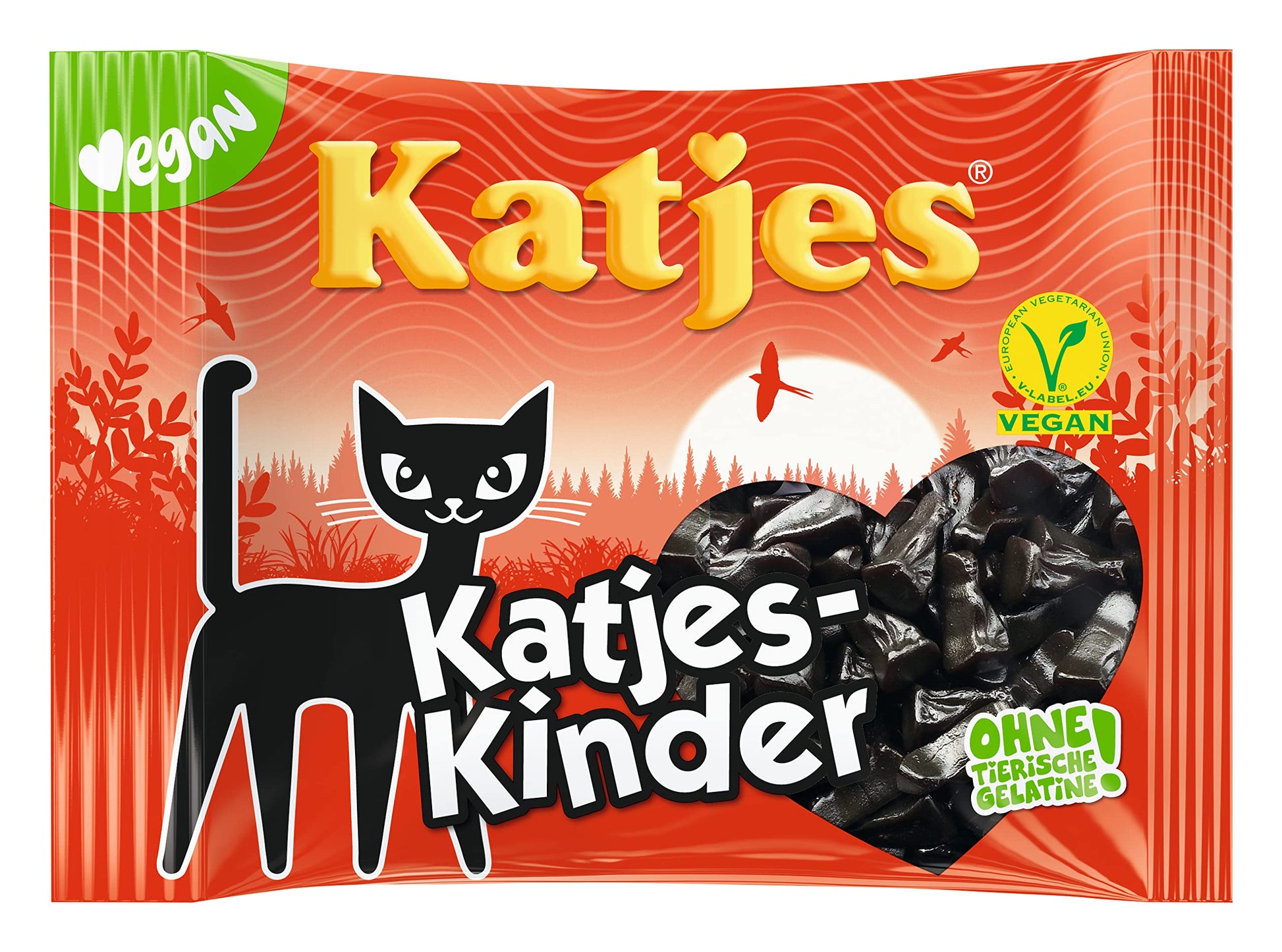 Kinder Licorice Cat-Shaped Drops 200G Licorice Pieces By Katjes