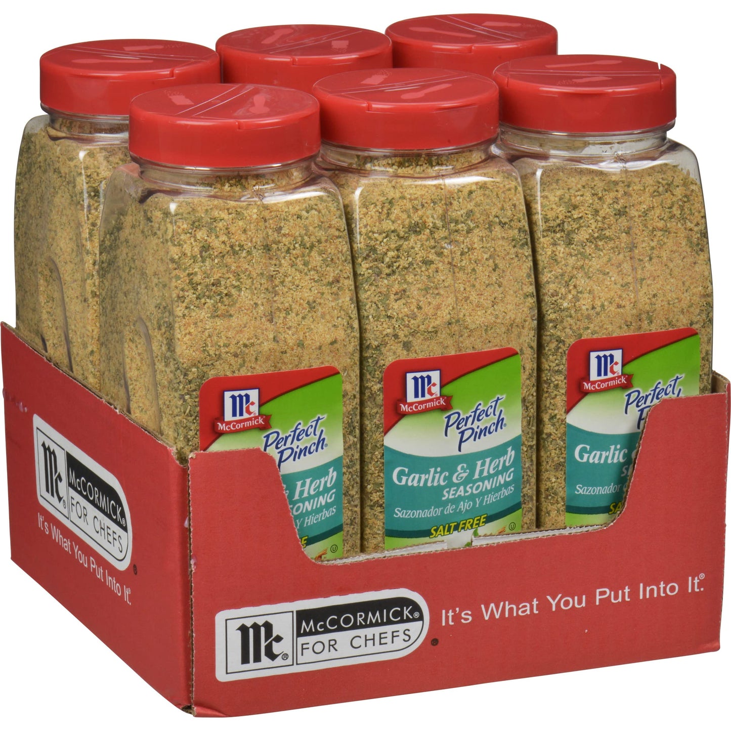 Mccormick Perfect Pinch Garlic & Herb Salt Free Seasoning, 19 Oz (Pack Of 6) - Six 19 Ounce Containers Of Garlic Herb Seasoning To Add Zesty Flavor To Chicken, Pasta, Salads And More