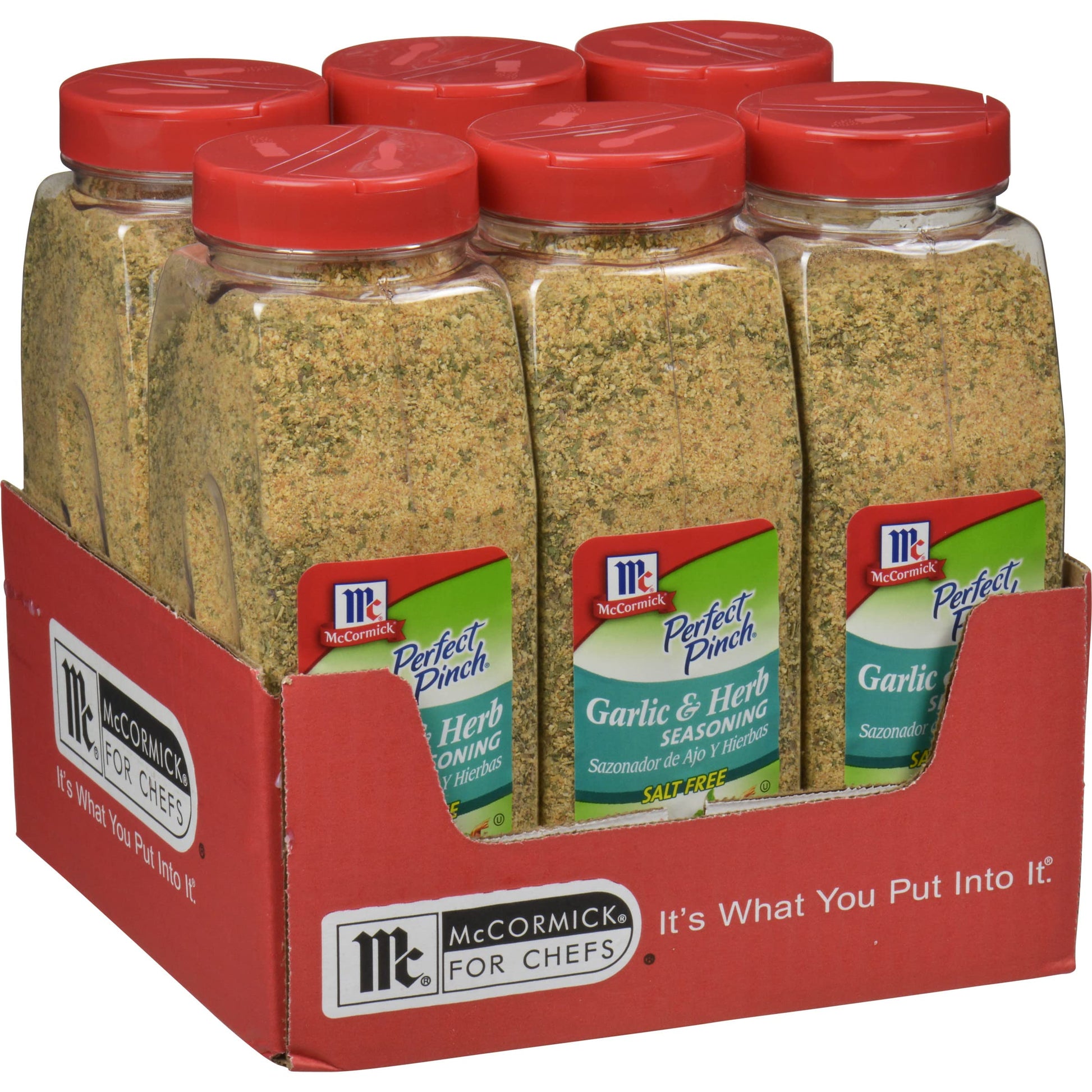 Mccormick Perfect Pinch Garlic & Herb Salt Free Seasoning, 19 Oz (Pack Of 6) - Six 19 Ounce Containers Of Garlic Herb Seasoning To Add Zesty Flavor To Chicken, Pasta, Salads And More