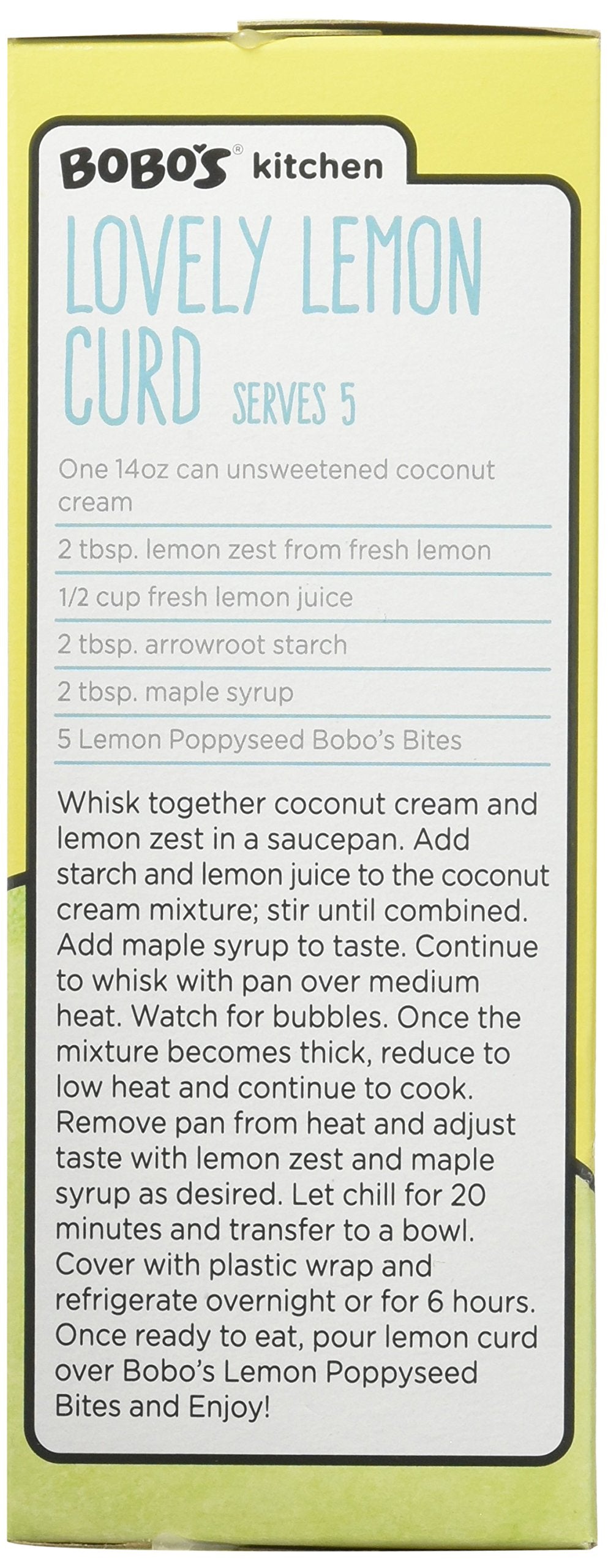 Bobos Oat Bites, Lemon Poppyseed, 1.3 Ounce (5 Count Box)