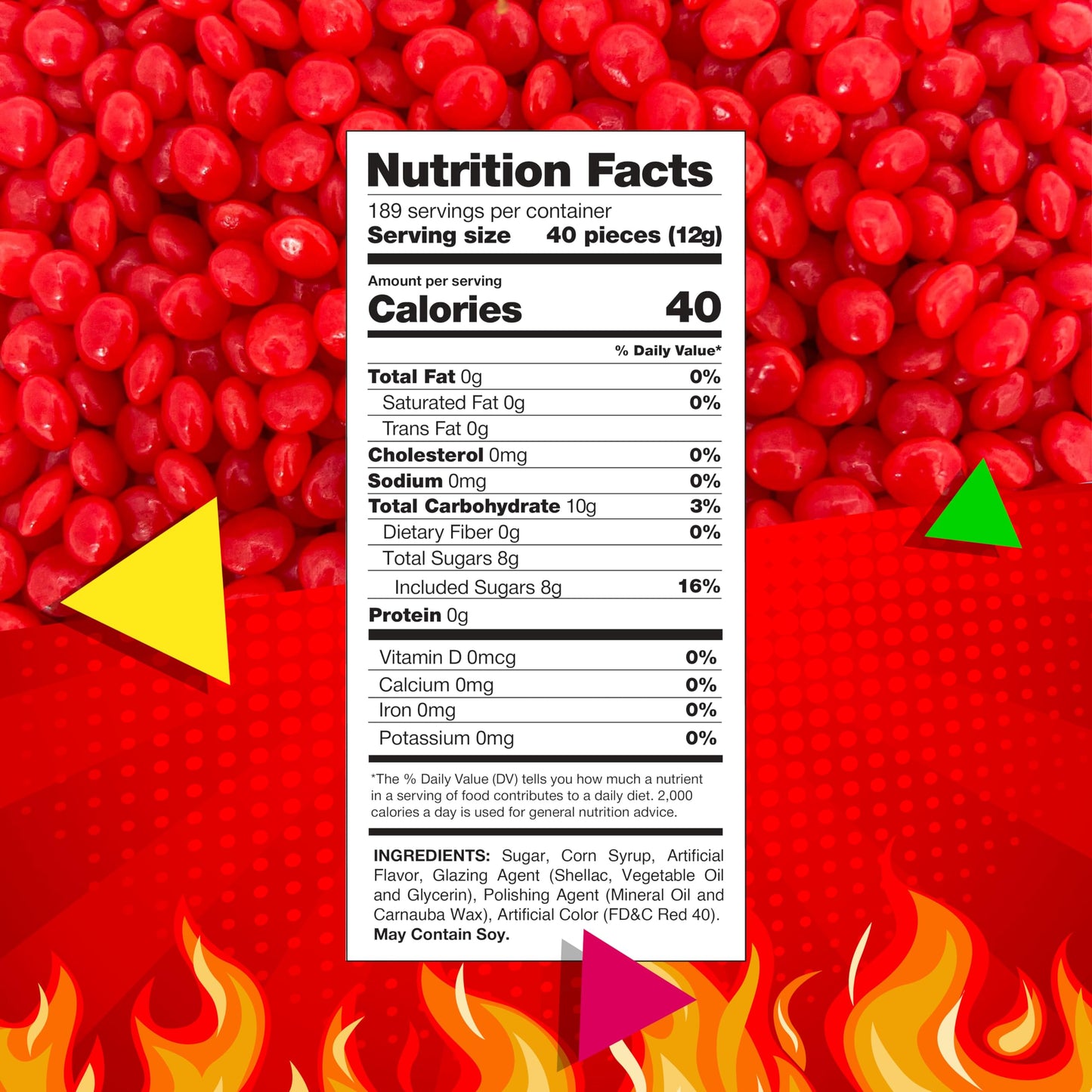 Red Hots Cinnamon Imperials Hard Candy (5 Pound Bulk Bag)