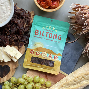 Ayoba Traditional Grass Fed Beef Biltong Slices (2 Ounce, Pack Of 3) Keto Friendly Air-Dried Grass Fed Beef Paleo Snacks - Glute