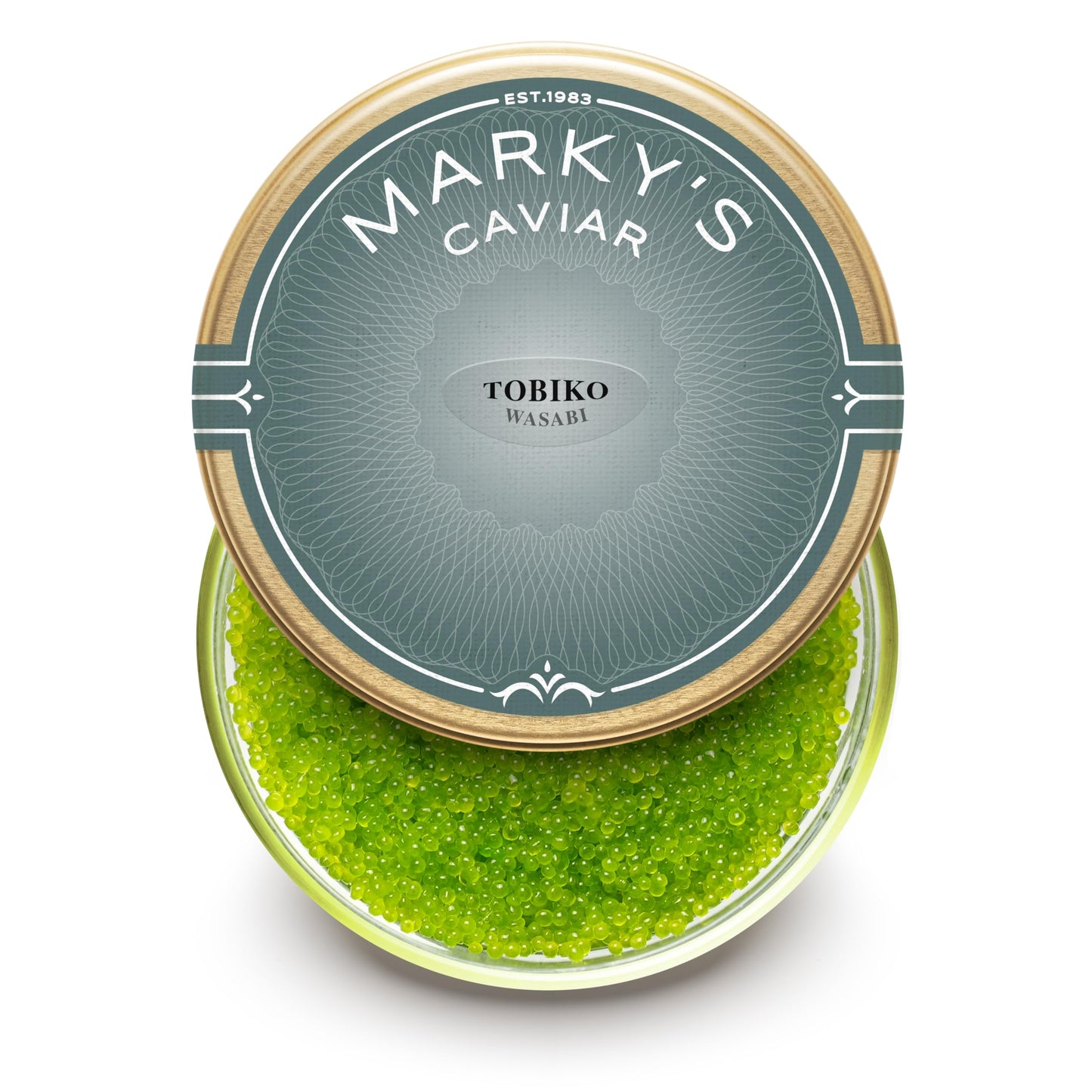 MARKY'S Wasabi Tobiko Flying Fish Roe - 8 oz / 227 g - Sushi Grade Caviar
