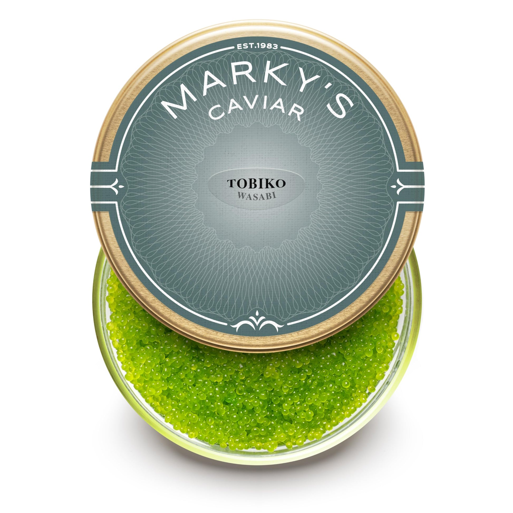 MARKY'S Wasabi Tobiko Flying Fish Roe - 8 oz / 227 g - Sushi Grade Caviar
