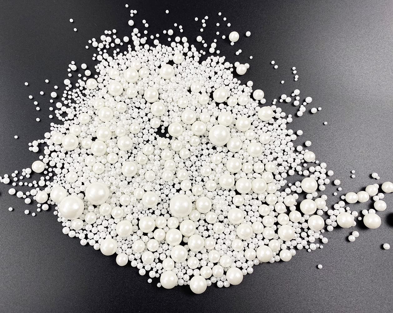 Edible Pearl Sugar Sprinkles White Candy 120g/ 4.2oz Baking Edible Cake Decorations Cupcake Toppers Cookie Decorating Ice Cream