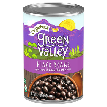 Green Valley Organics Black Beans | Certified Organic | Deliciously Tender, Creamy & Mild | Deep Dark Skin | Good Source Of Diet