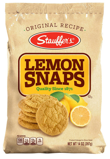 Stauffer's Original Lemon Snaps Cookies, 14 Ounce (Pack of 12)