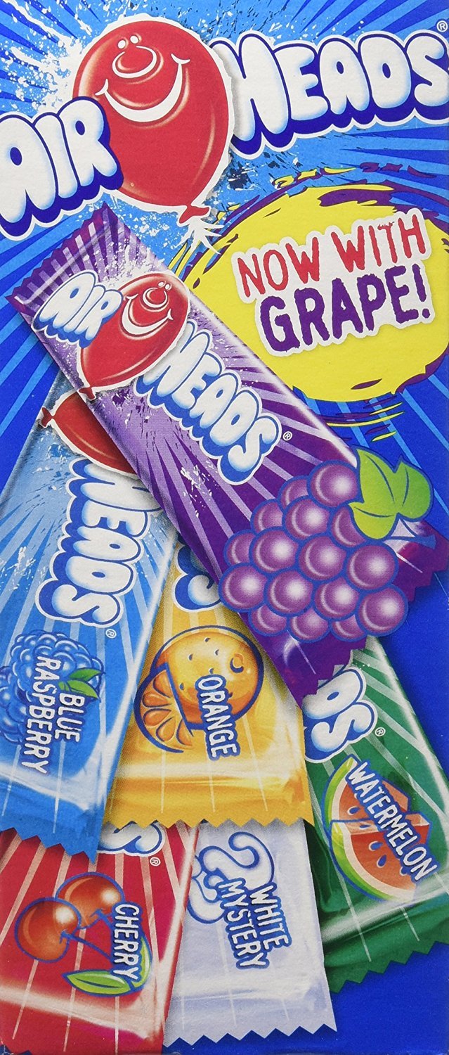 Airheads Bars Variety Pack, 60 Count, Multicolor, Model 1