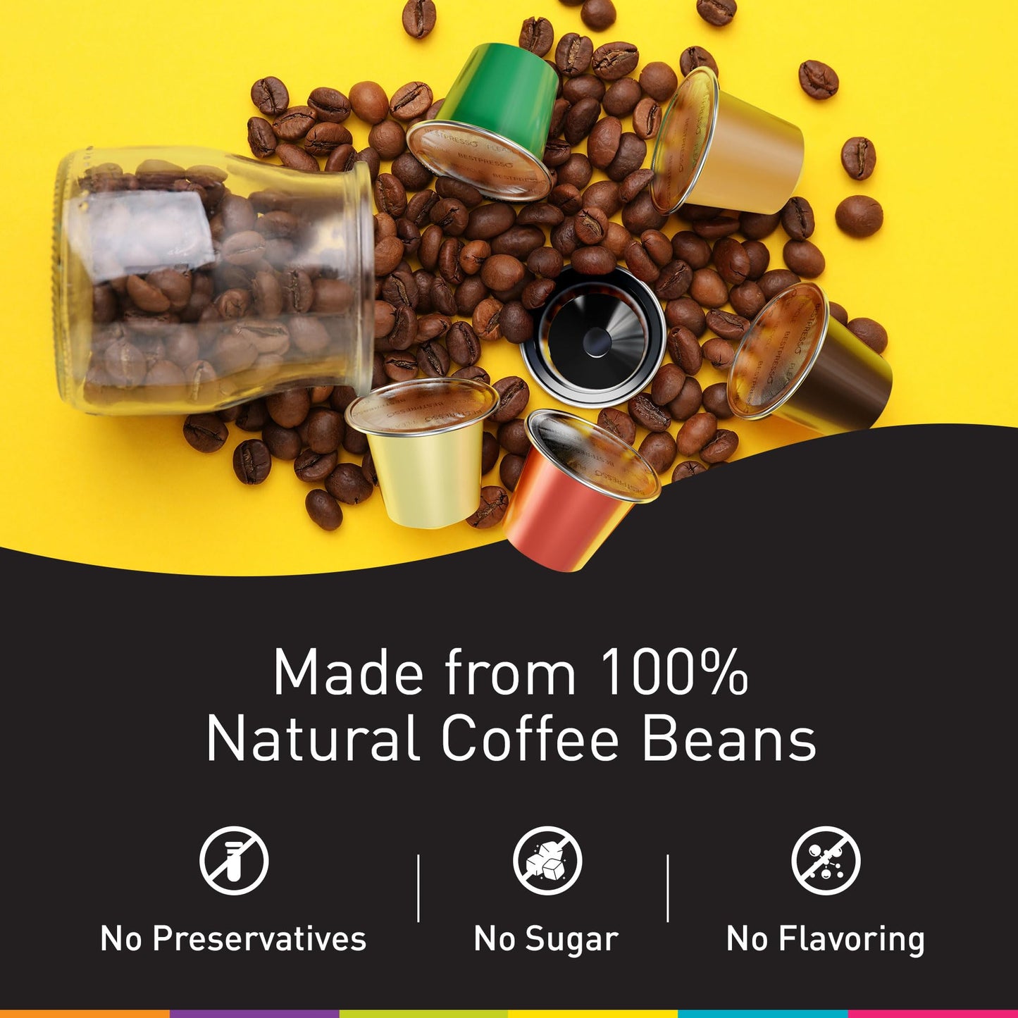 Bestpresso Coffee For Nespresso Original Machine 120 Pods Certified Genuine Espresso Flavored Pack Vanilla Pods Compatible With
