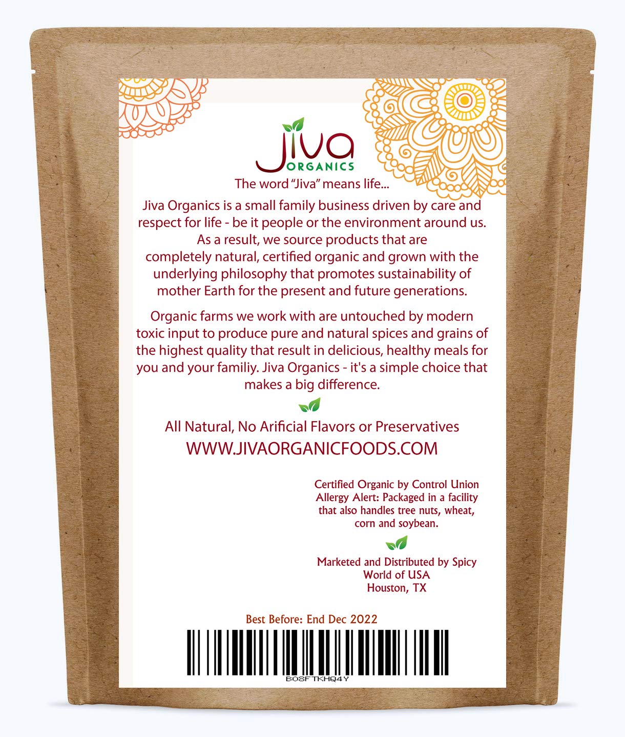 Jiva Organic Ginger Powder 2.5 Pound Bulk Bag - Non-Gmo, Finely Ground, Keto, Raw & Pure Ground Ginger Root