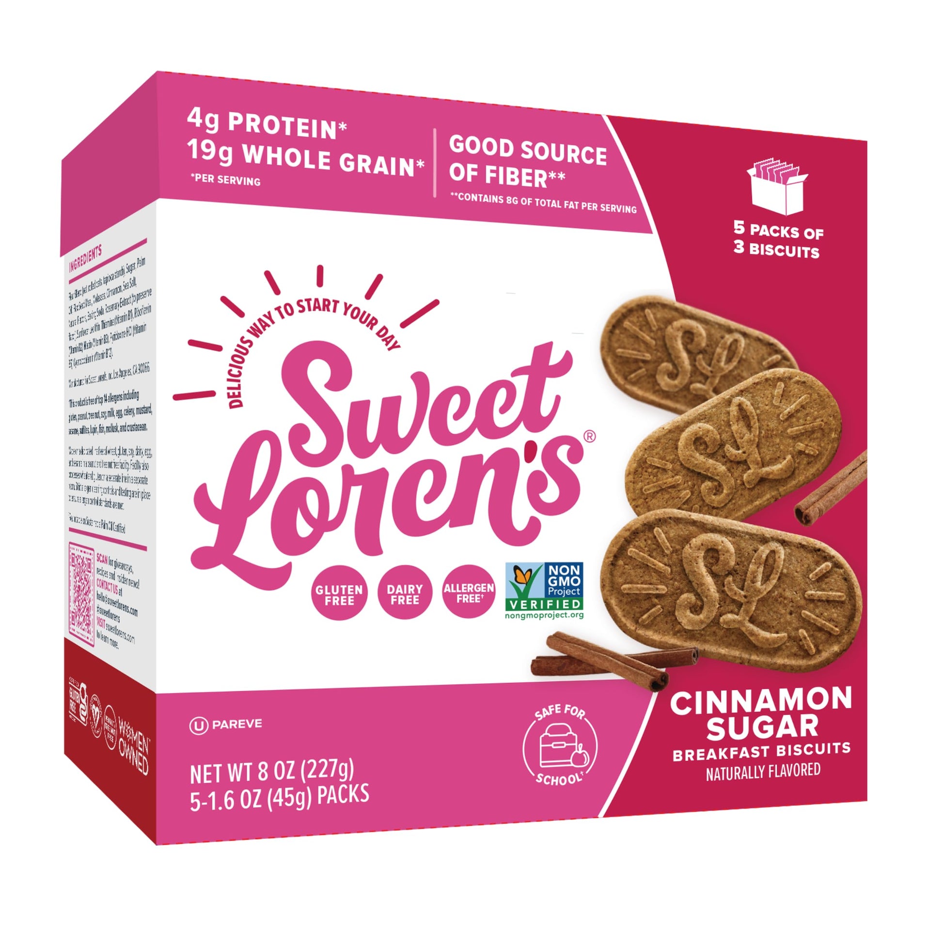 Sweet Lorens Gluten Free & Vegan Cinnamon Sugar Breakfast Biscuits
