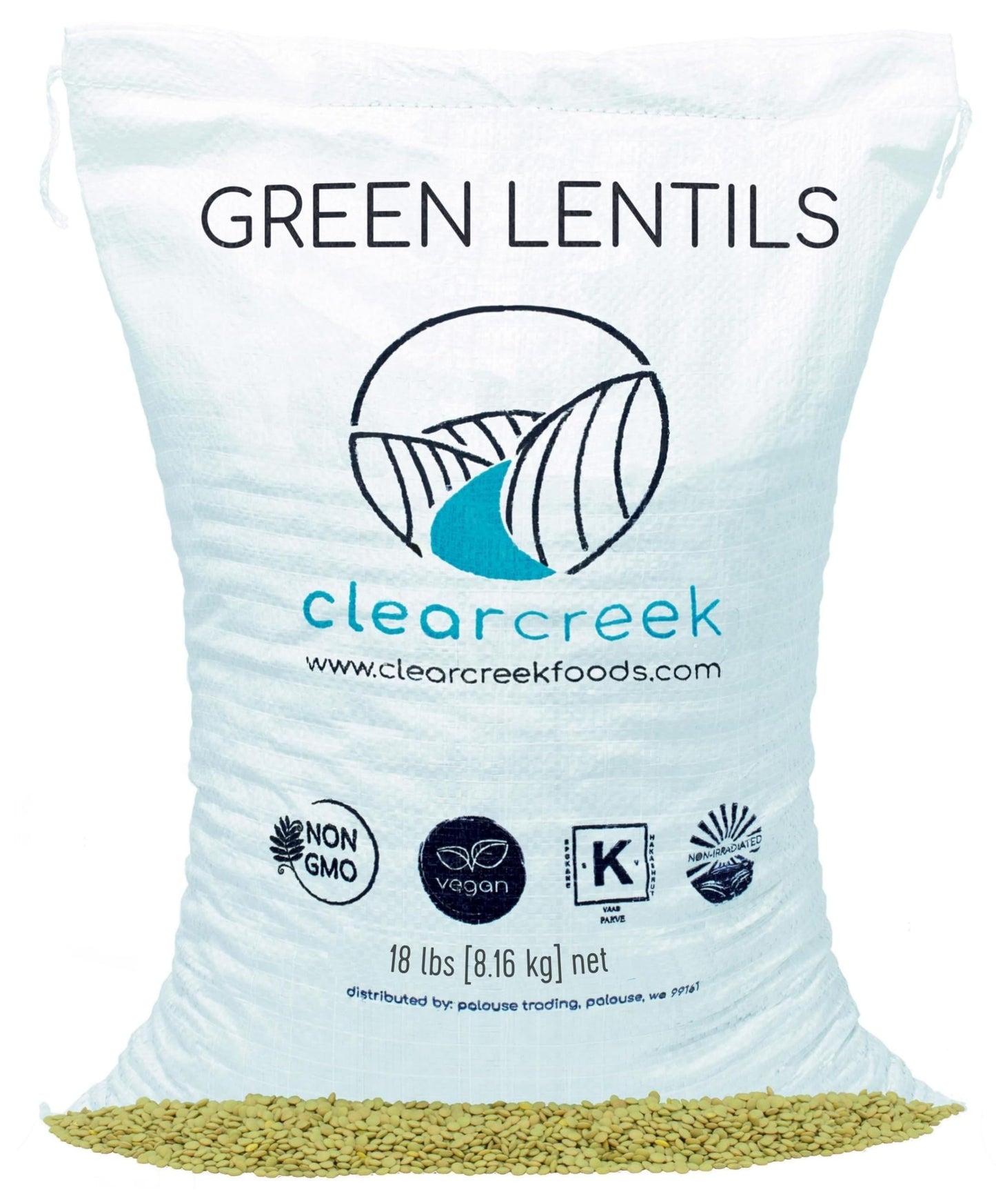 Grown In Montana Green Lentils | 18 Lbs | Non-Gmo | Kosher | Vegan | Non-Irradiated
