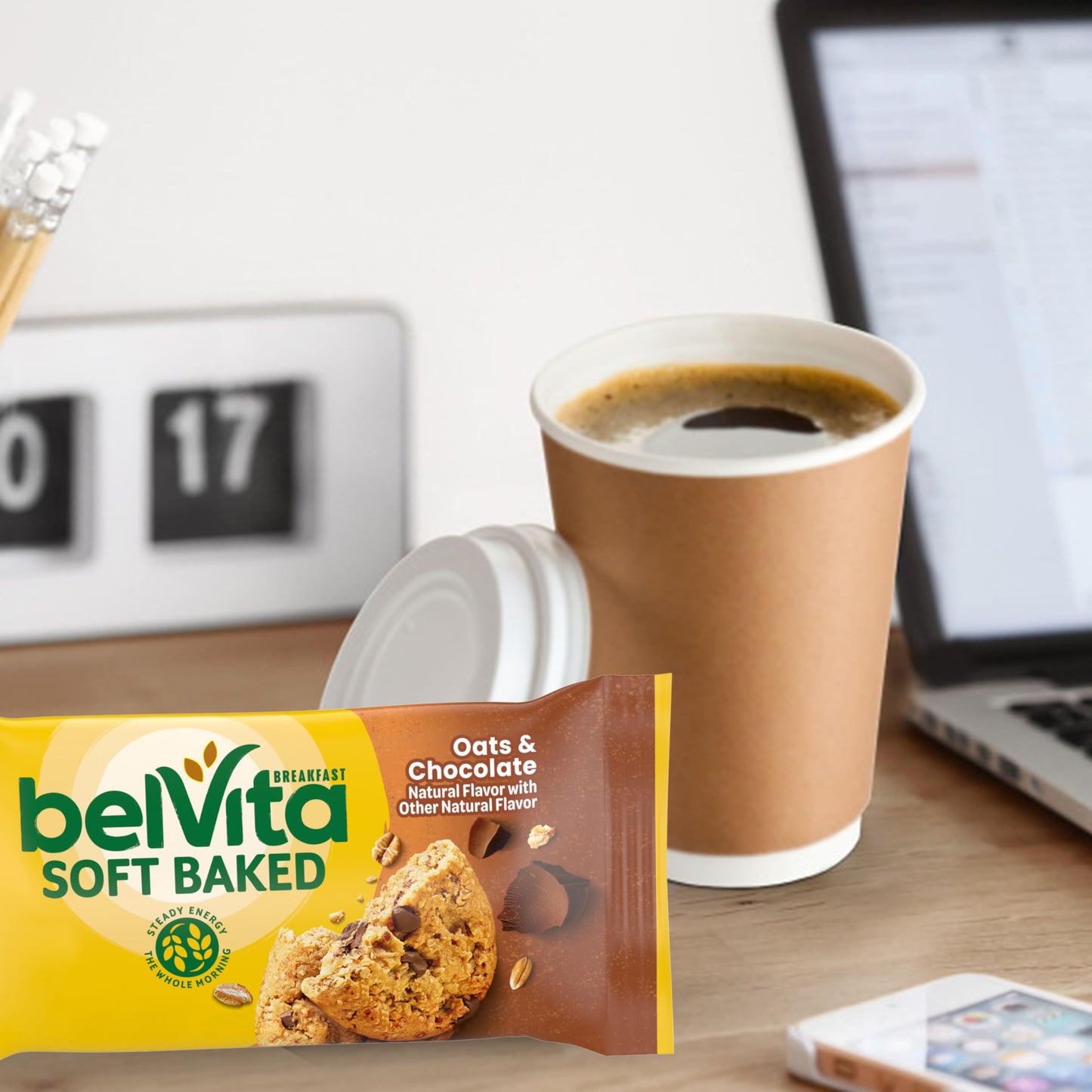belVita Soft Baked Breakfast Bars Variety Pack, Banana Bread and Oats & Chocolate, 3 Boxes of 5 Packs (1 Biscuit Per Pack)