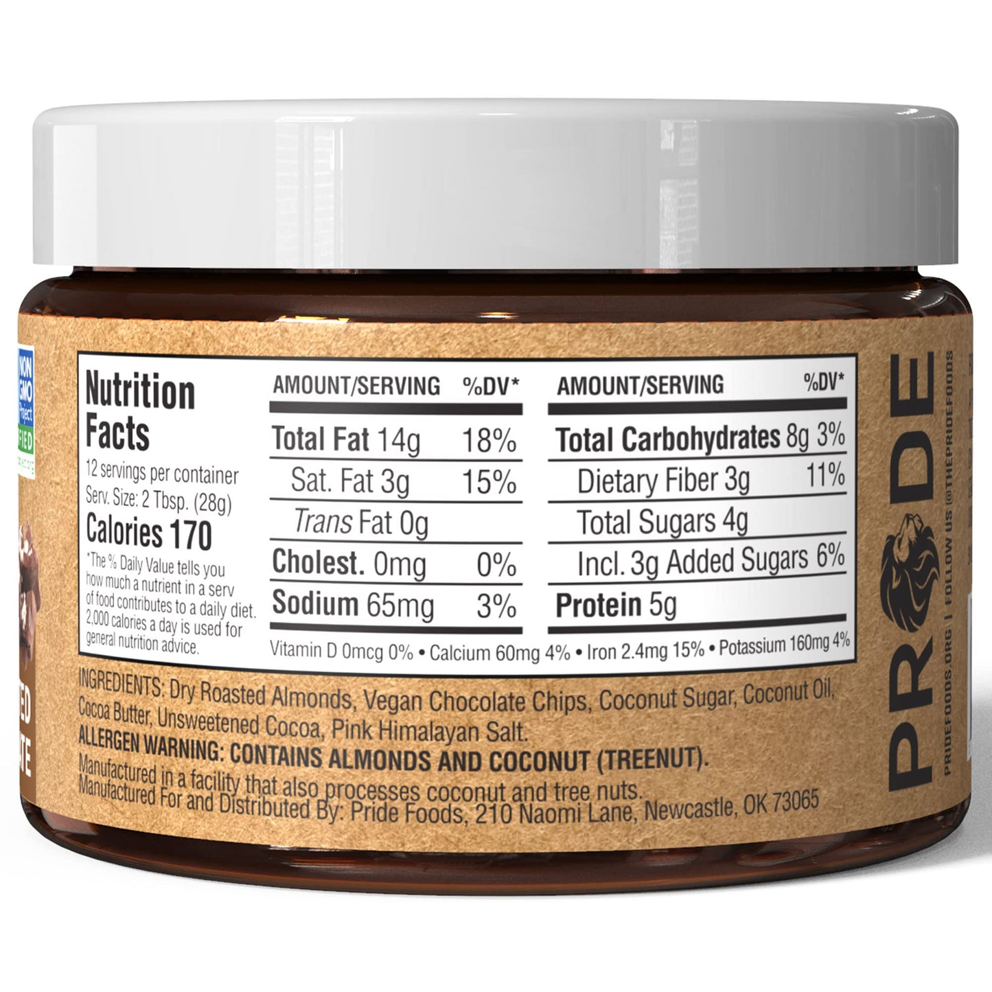 Pride Foods Budder Clean Gourmet Almond Butter, Paleo, Keto, Gluten-Free, Vegan, Peanut-Free, Non-Gmo, No Artificial Flavors, Pe