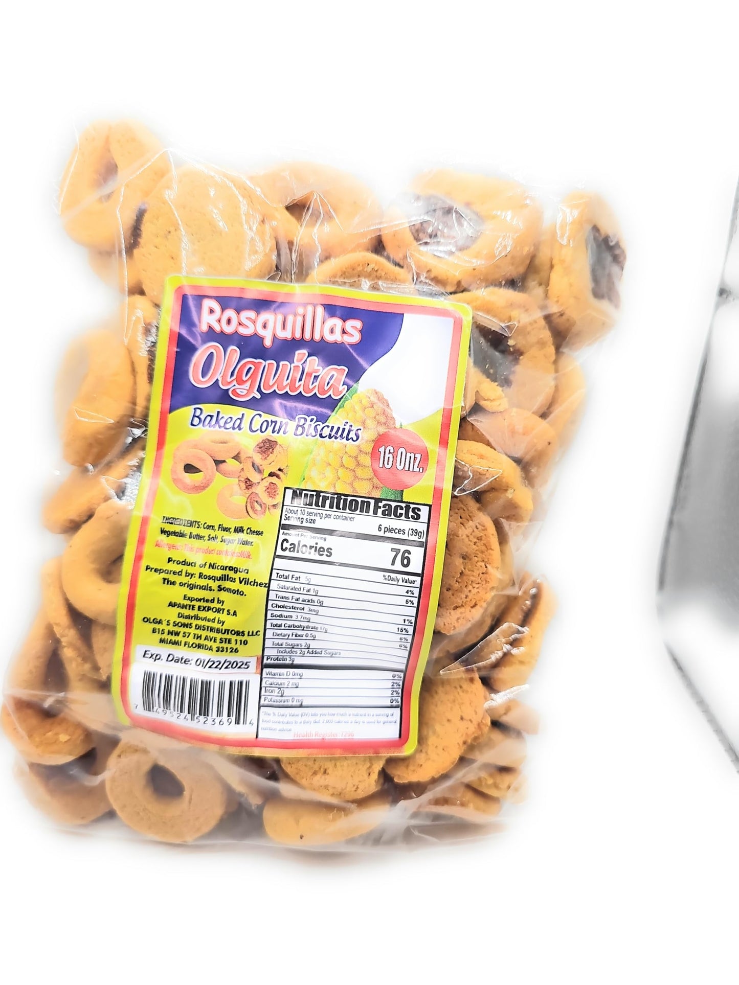 Olguita Rosquillas Somoteñas Nicaraguenses - Large 14 Oz Pack of 2
