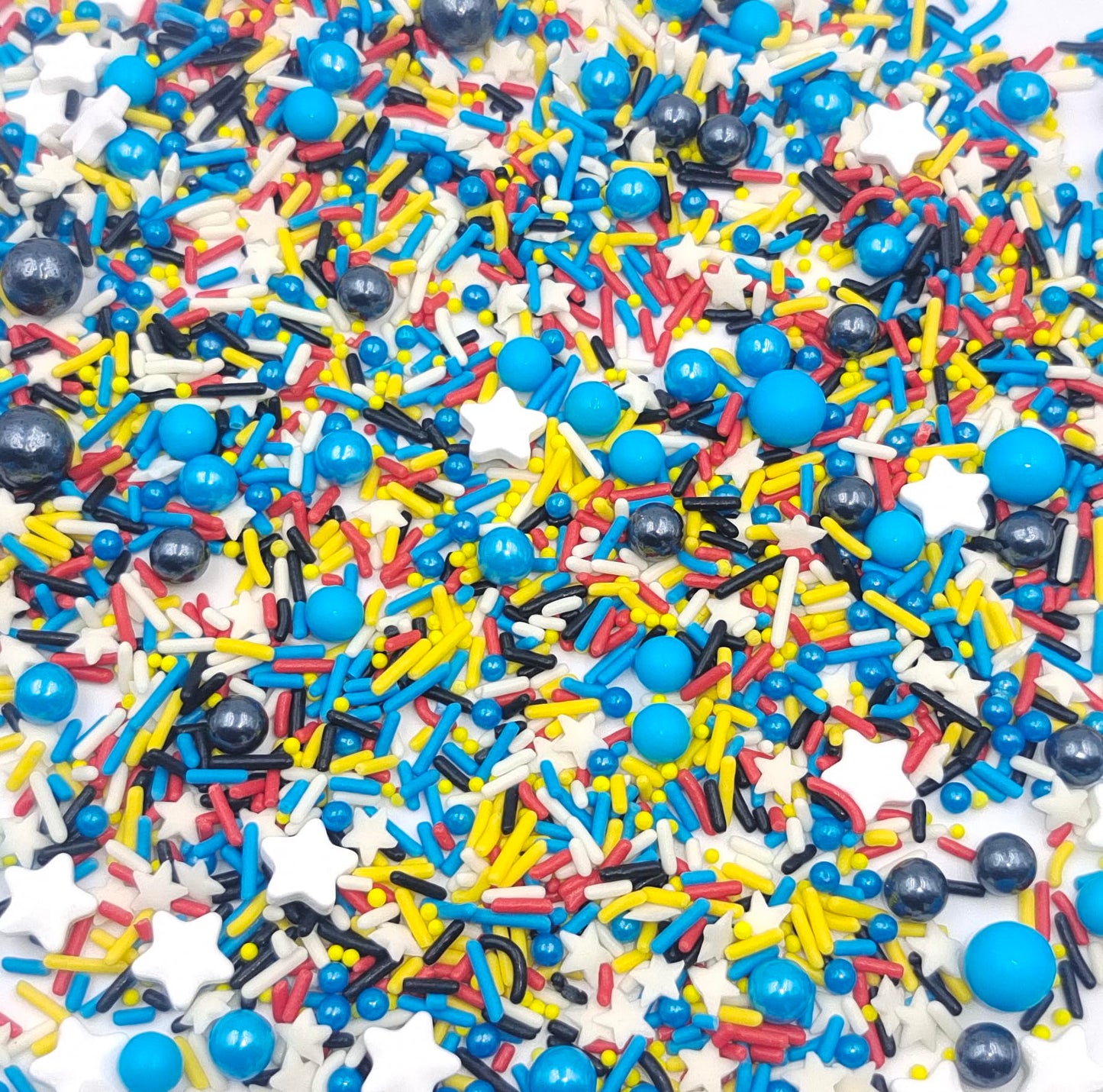 Sentovac Cake Sprinkles For Decorating | Edible Sprinkles For Cake Cupcake Topper Decorations | 1 Bottle 3.53Oz/ 100G Blue White