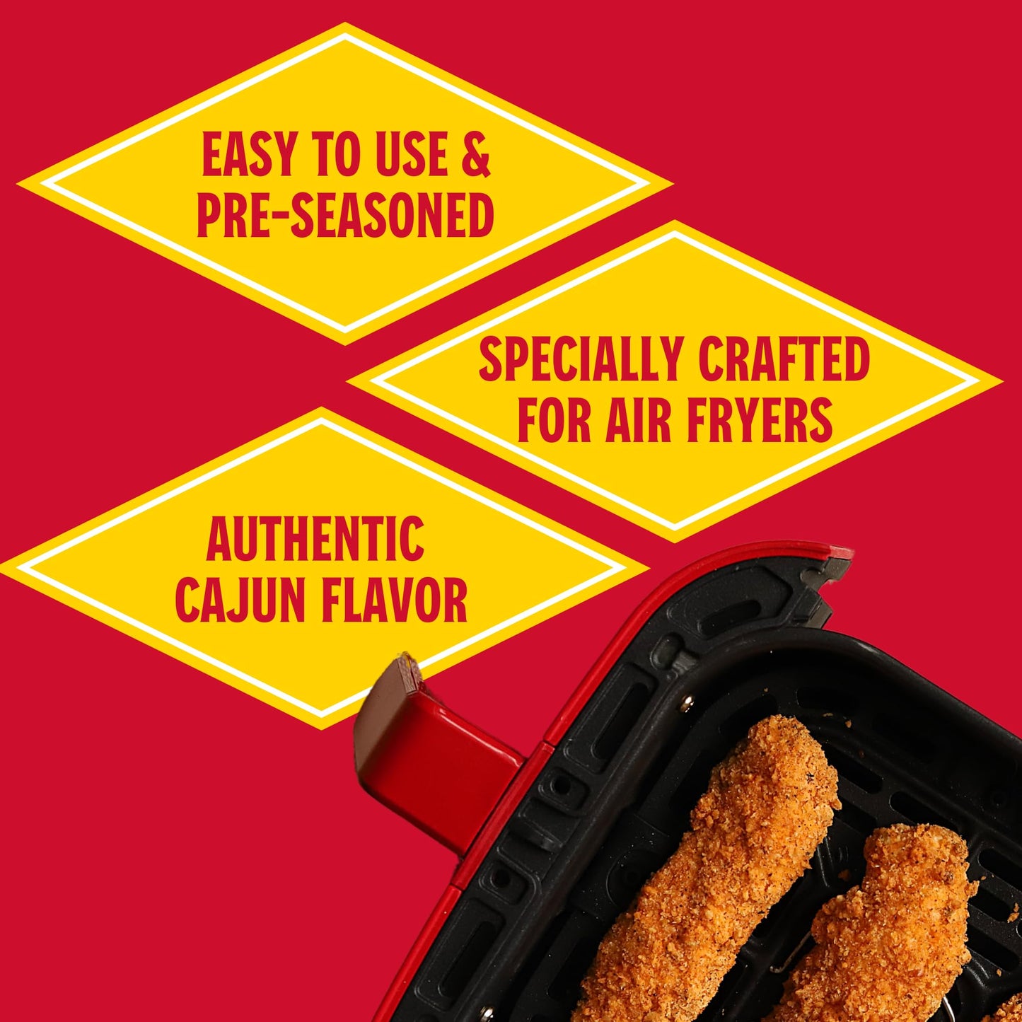 Louisiana Fish Fry, Air Fryer Chicken Coating Mix, 5 oz (Pack of 6) Each Box Coats 2 lbs of Chicken - Easy to Cook Air Fried Chi