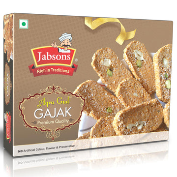 Jabsons - Agra Gud Gajak (400G) Peanut, Sesame Seed, Cashewnut, Pistachio In Jaggery