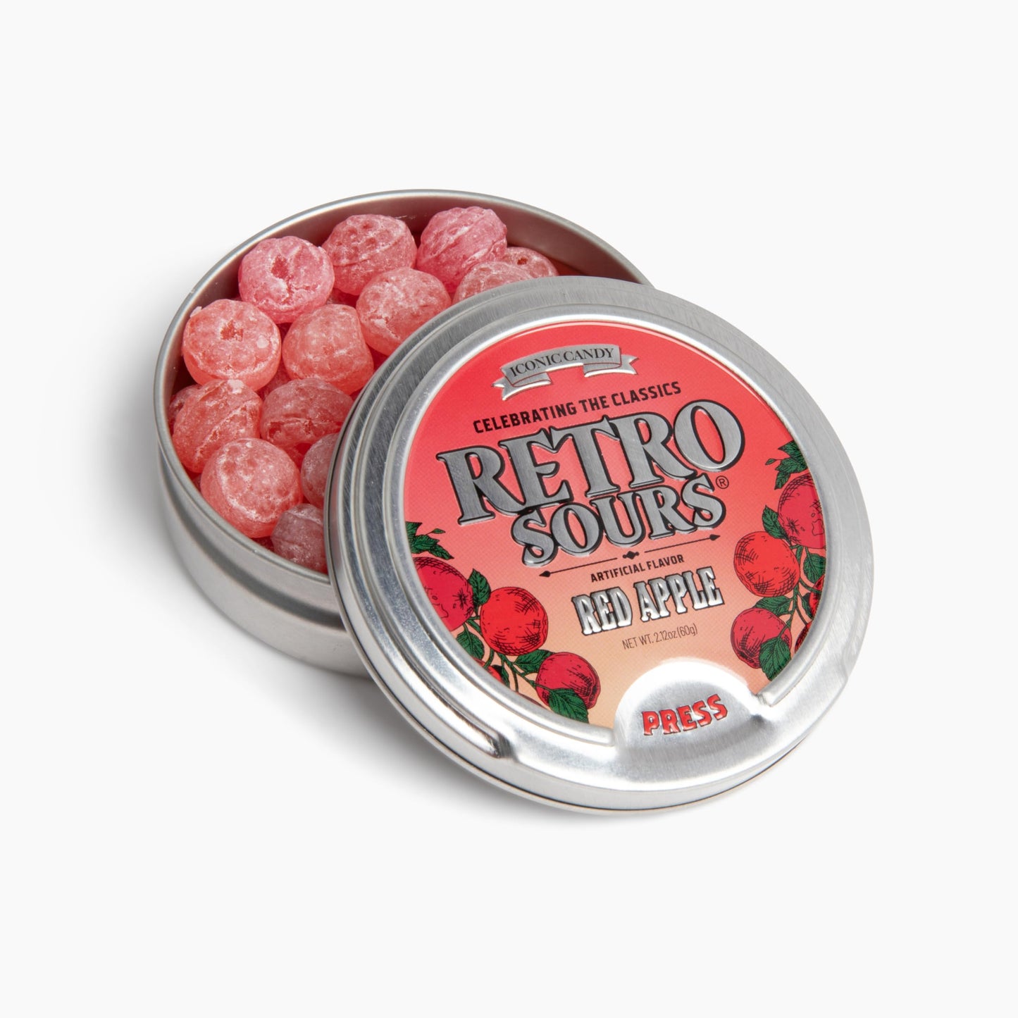 Retro Sours | Hard Tangy Candy | Brought To You By Iconic Candy (3, Red Apple)