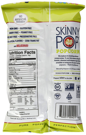 Skinny Pop Popcorn Snack Bags, 24 Count, 15.6 Ounce