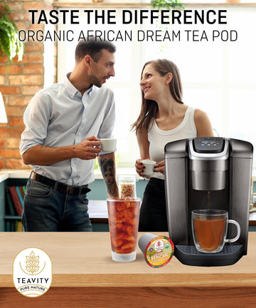 Organic Rooibos Tea Pods With Vanilla & Orange - Naturally Decaf Tea - African Dream By Teavity (12 Tea Pods)