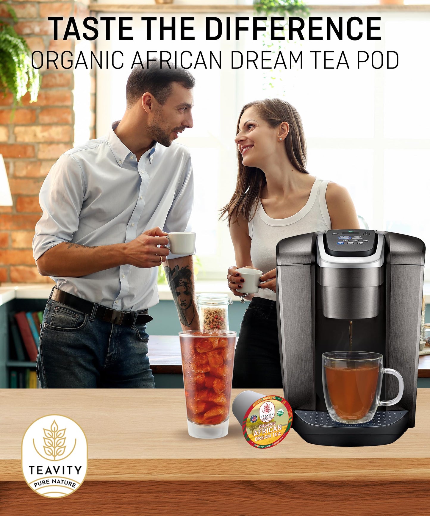 Organic Rooibos Tea Pods With Vanilla & Orange - Naturally Decaf Tea - African Dream By Teavity (36 Tea Pods)