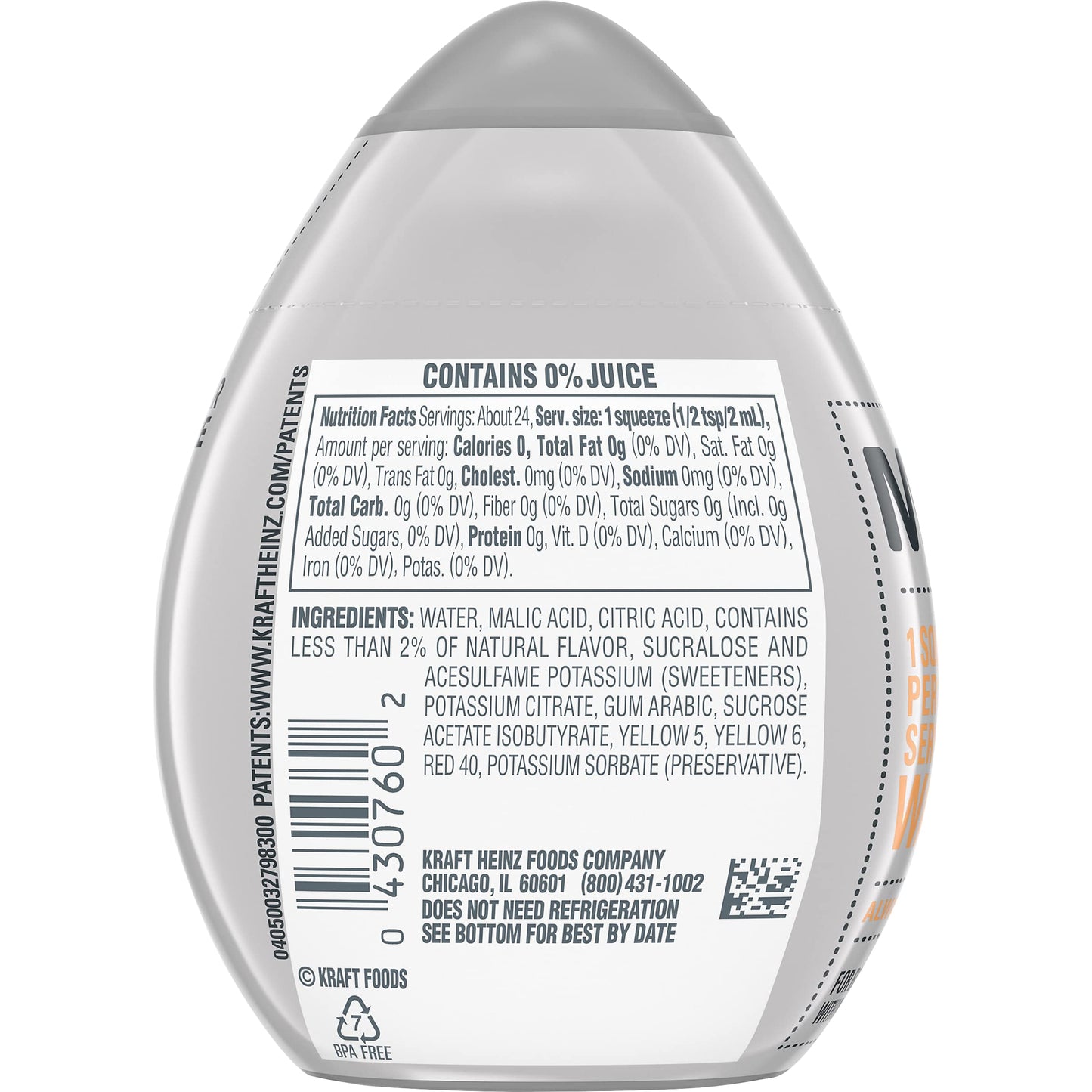 Mio Liquid Water Enhancer (Mango Peach, 2 Cans)