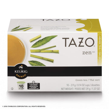 Tazo Tea K-Cups, Green Tea Zen, 10 Count (Pack Of 6)