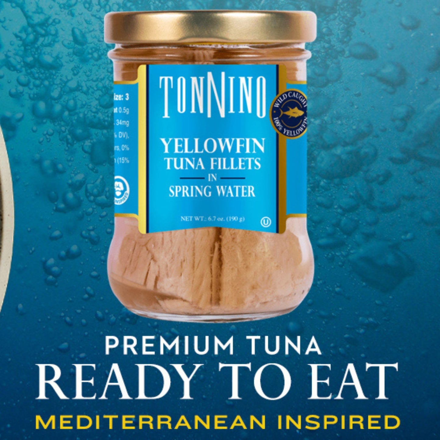 Tonnino Yellowfin Tuna In Water 6.7 Oz - Gourmet 6-Pack: Omega-3, High Protein, Gluten-Free, Ready-To-Eat Tuna Packets For Tuna Salad, Tuna Fish Alternative To Salmon, Kosher, Perfect For Tuna Salad