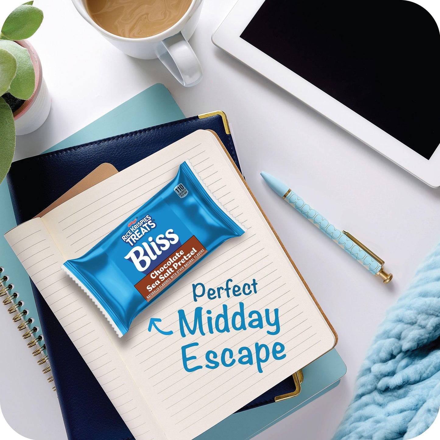 Rice Krispies Treats Bliss Crispy Marshmallow Squares, Snack Bars, Chocolate Sea Salt Pretzel (6 Boxes, 36 Bars)