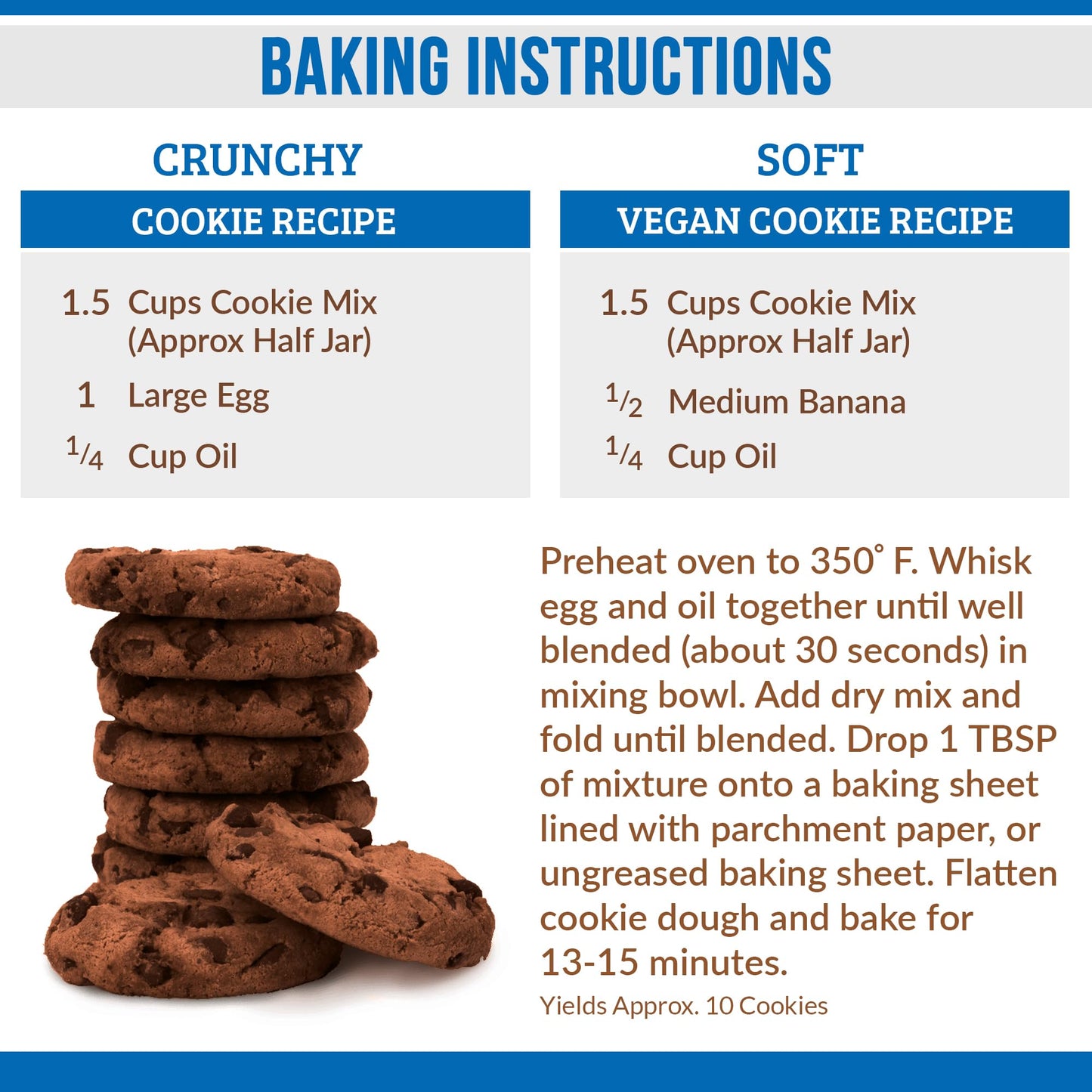 Pb2 Pantry Double Chocolate Chip Cookie Mix - 16Oz Jar | Certified Vegan, Gluten Free, Non-Gmo, 4G Plant Protein Per Cookie
