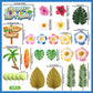 LAST HOE DOWN Hawaiian Cake Topper - Colorful Summer Cake Decorations