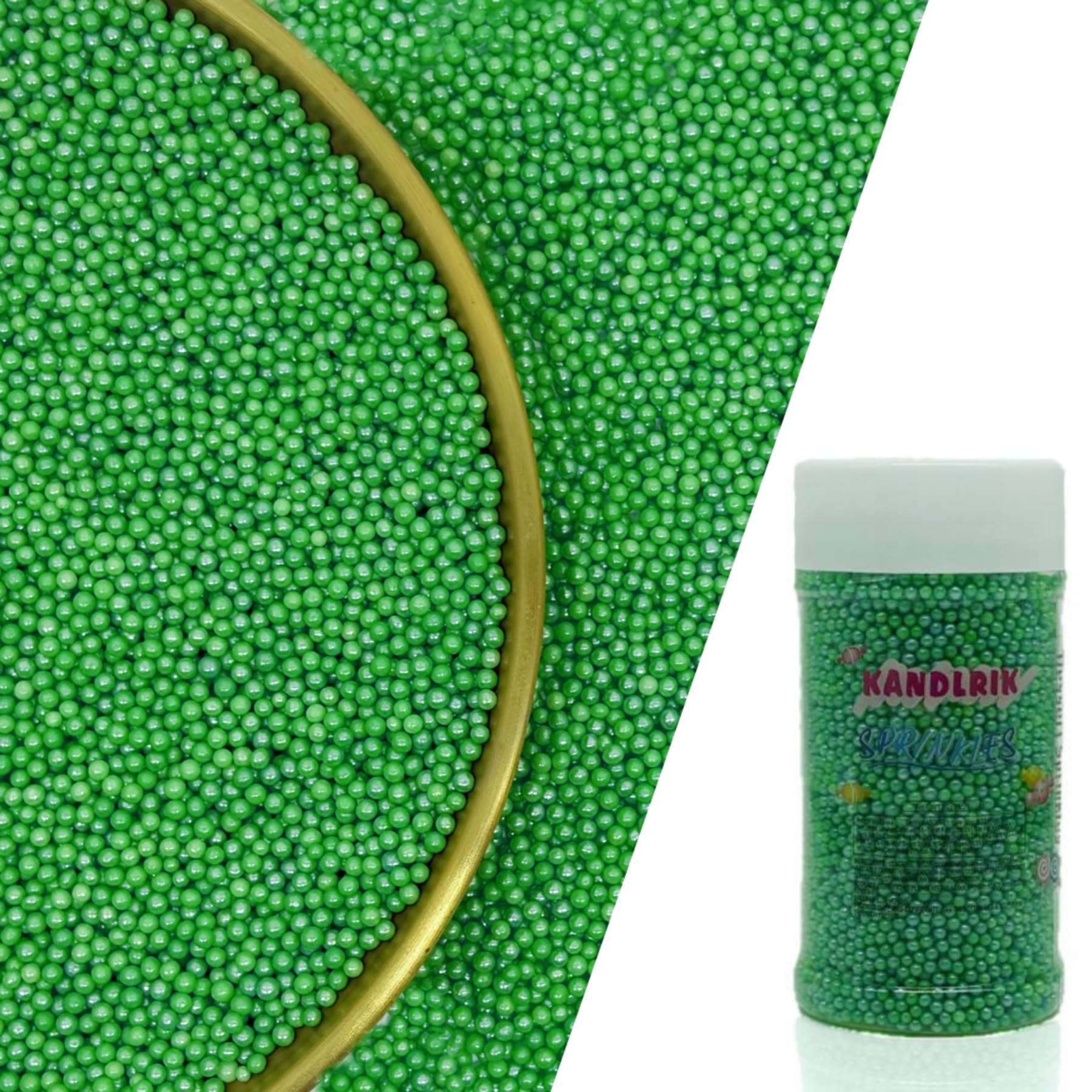 Edible Dark Green Sprinkles Candy 2mm Mini Pearls Cake Decorations Cupcake Toppers Cookie Decorating Perfect for Wedding Party V
