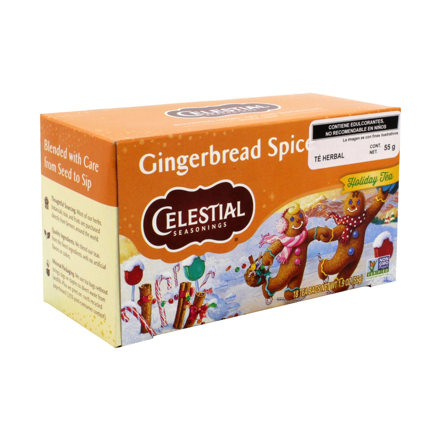Celestial Seasonings Holiday Herbal Tea, Gingerbread Spice, 18 Count