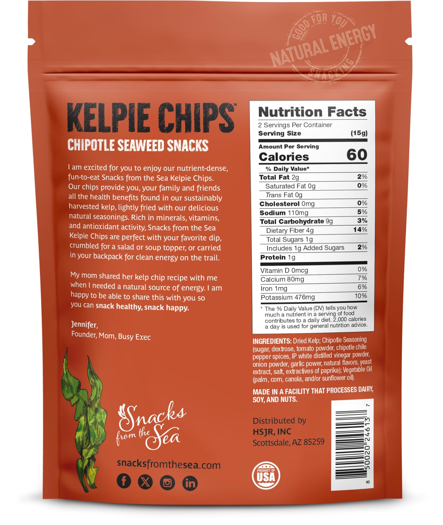 Chipotle,1Oz, 3Bags, Kelpie Chips Healthy Snack Natural Kelp Seaweed Chips Superfood Nutrient Explosion (3 Bags, Chipotle)