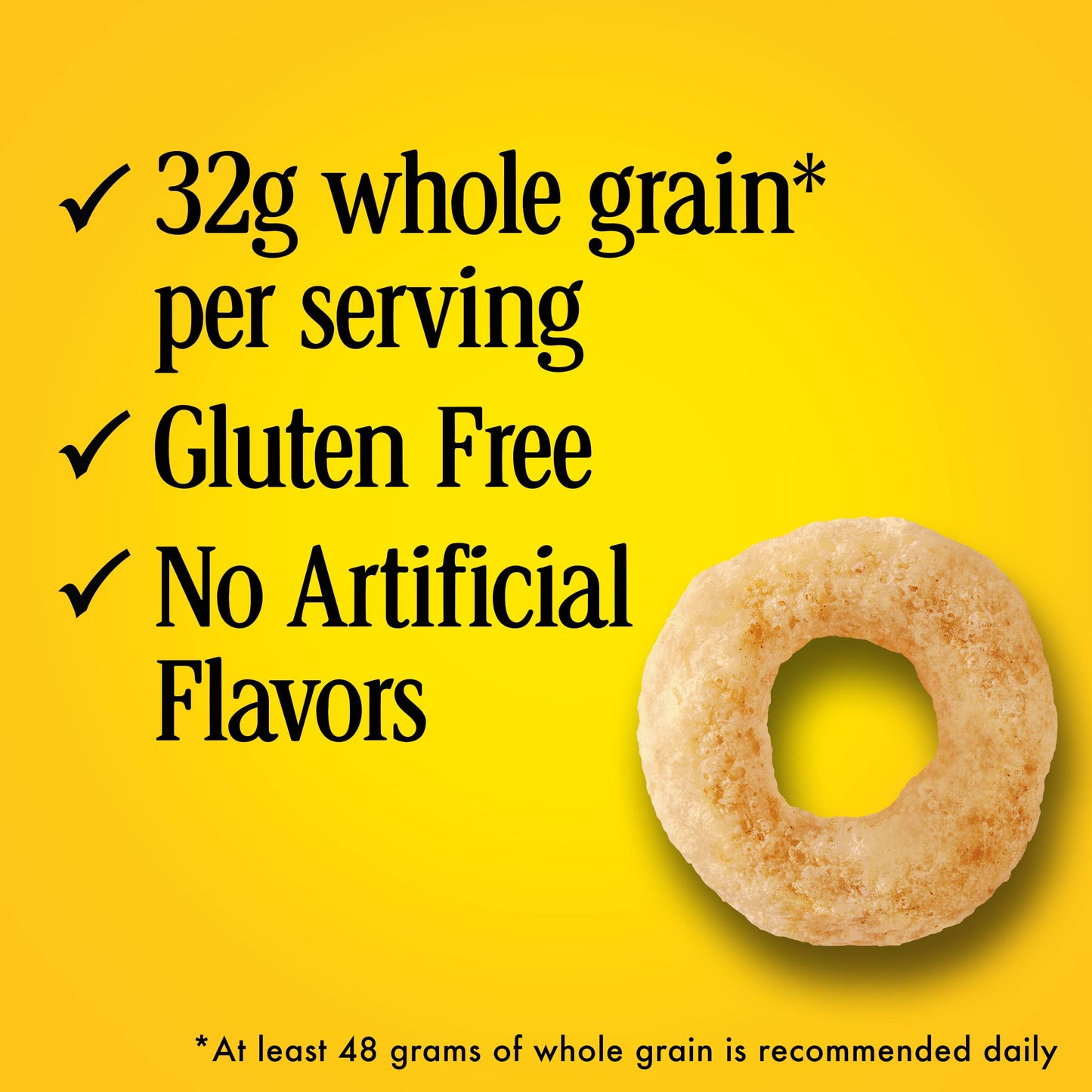 Big G Cereal Original Cheerios Gluten Free Cereal, 4Pk Cup 5.2Oz