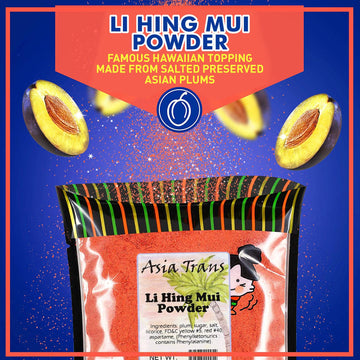 Snack Hawaii Authentic Red Li Hing Mui Powder - Sweet, Sour & Salted Dried Plum Powder - 2.5 Ounce
