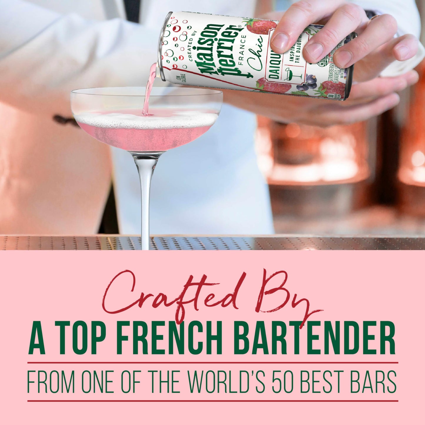 Maison Perrier Flavored Sparkling Beverage, Low Calorie Mocktails, 12-Pack, 8.45 Fl Oz Each, Model 074780425667
