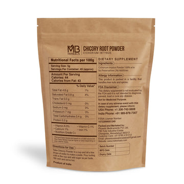 MB Herbals Instant Chicory Root Powder 227 Gram (0.5 lb / 8 oz) | Roasted & Granulated | Gluten Free | Instantly Dissolves in Ho