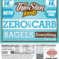 ThinSlim Foods Keto Bagels - Low Carb Everything - 1 Pack (6 Zero Net Carb Bagels)