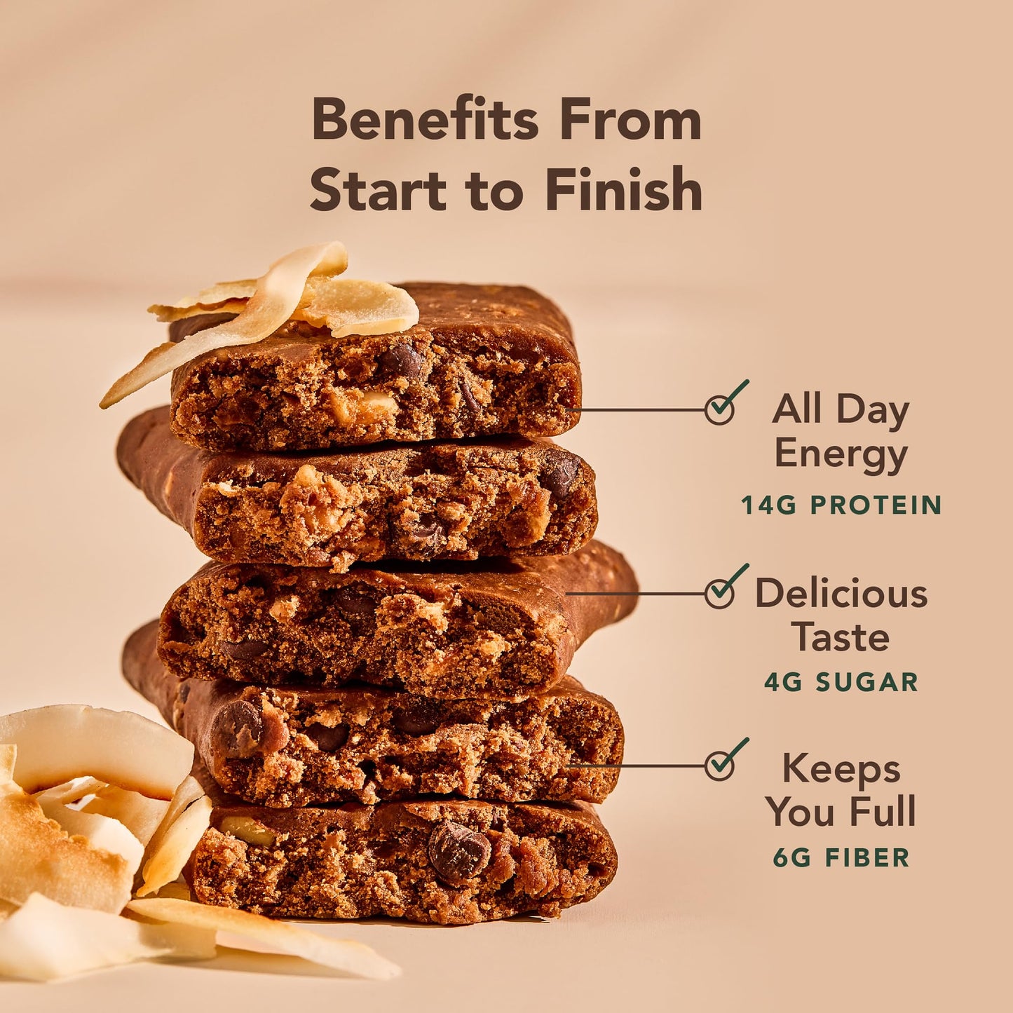 ALOHA Organic Plant Based Protein Bars - Vegan, Low Sugar, Gluten-Free, 12 Count, Chocolate Coconut Almond, Model 0842096109119