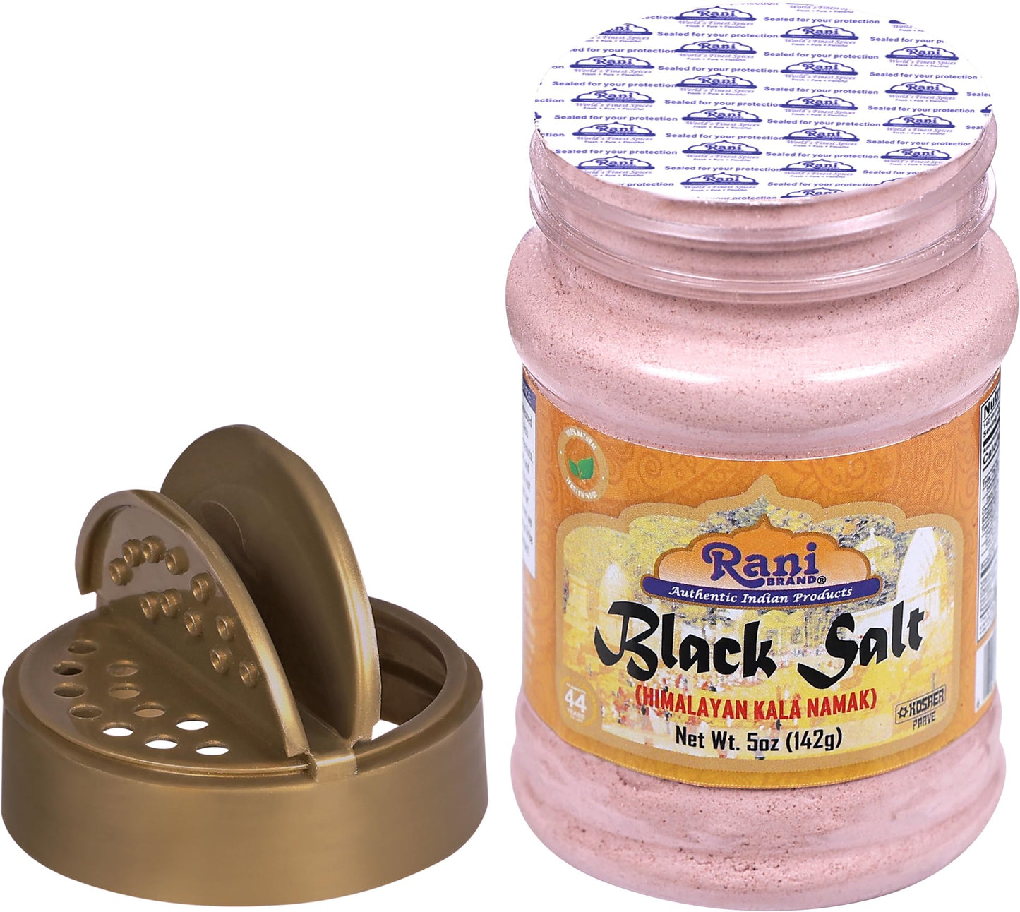 Rani Black Salt Powder (Kala Namak) Mineral 5oz (142g) PET Jar, Pack of 12 ~ Unrefined, Pure and Natural | Vegan | Gluten Friend