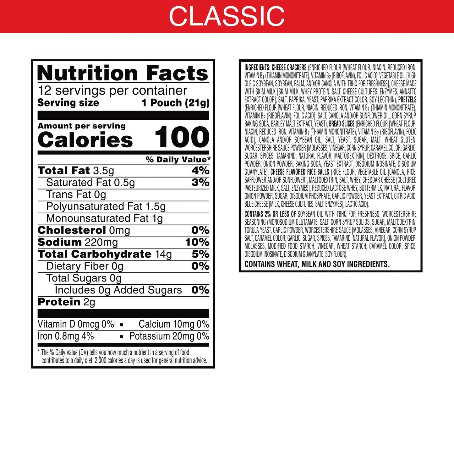 Cheez-It Snack Mix, Lunch Snacks, Office And Kids Snacks, Classic, 9Oz Box (12 Packs)