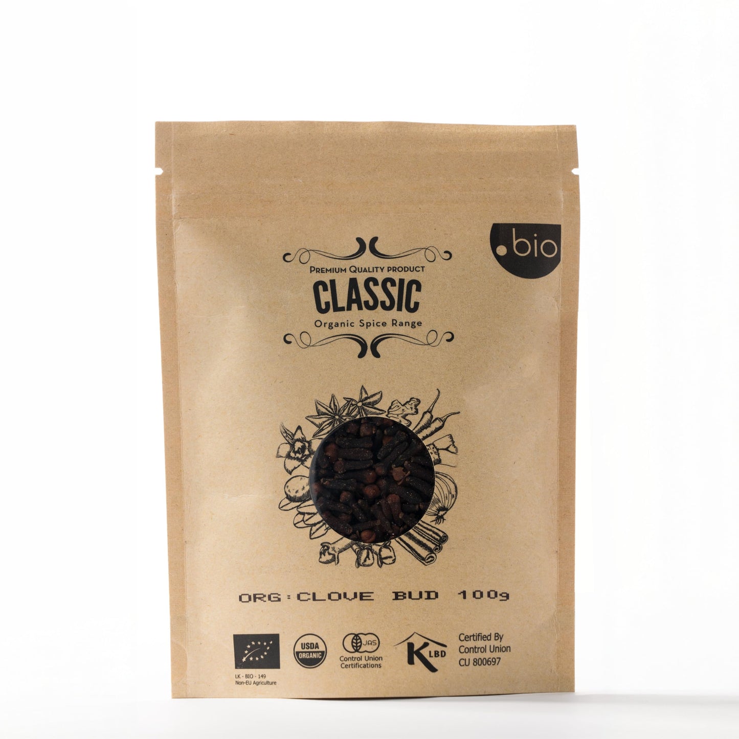 Organic Clove Bud Whole - Whole Cloves Organic for Cooking from Sri Lanka | Organic Spice Shop 7 oz (200g) Eco-Friendly Resealable Bag