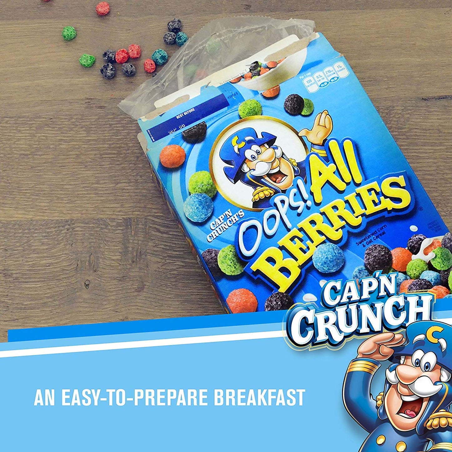 Cap'N Crunch'S Oops All Berries Cereal 15.4 Oz (Set Of 2)