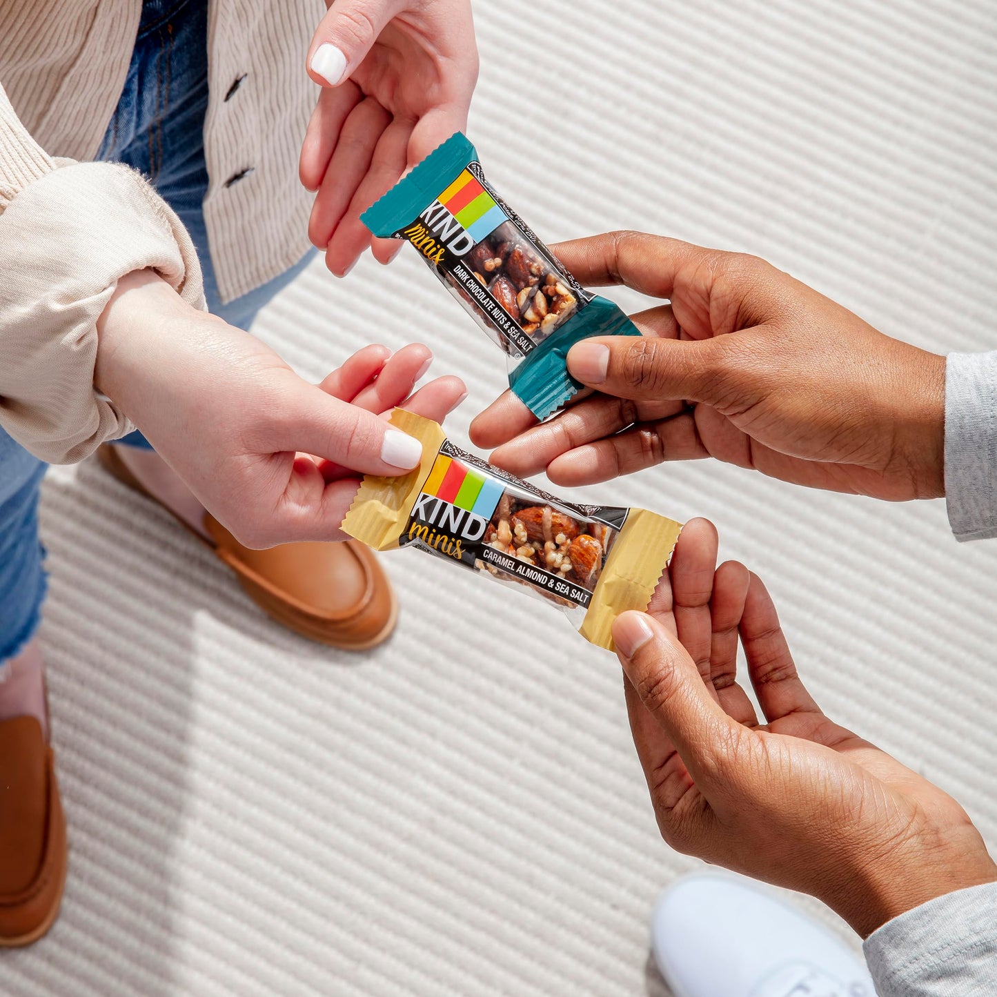 KIND Bar Minis Variety Pack - Dark Chocolate Nuts & Sea Salt, Caramel Almond Sea Salt, Dark Chocolate Cherry Cashew - 30 Count
