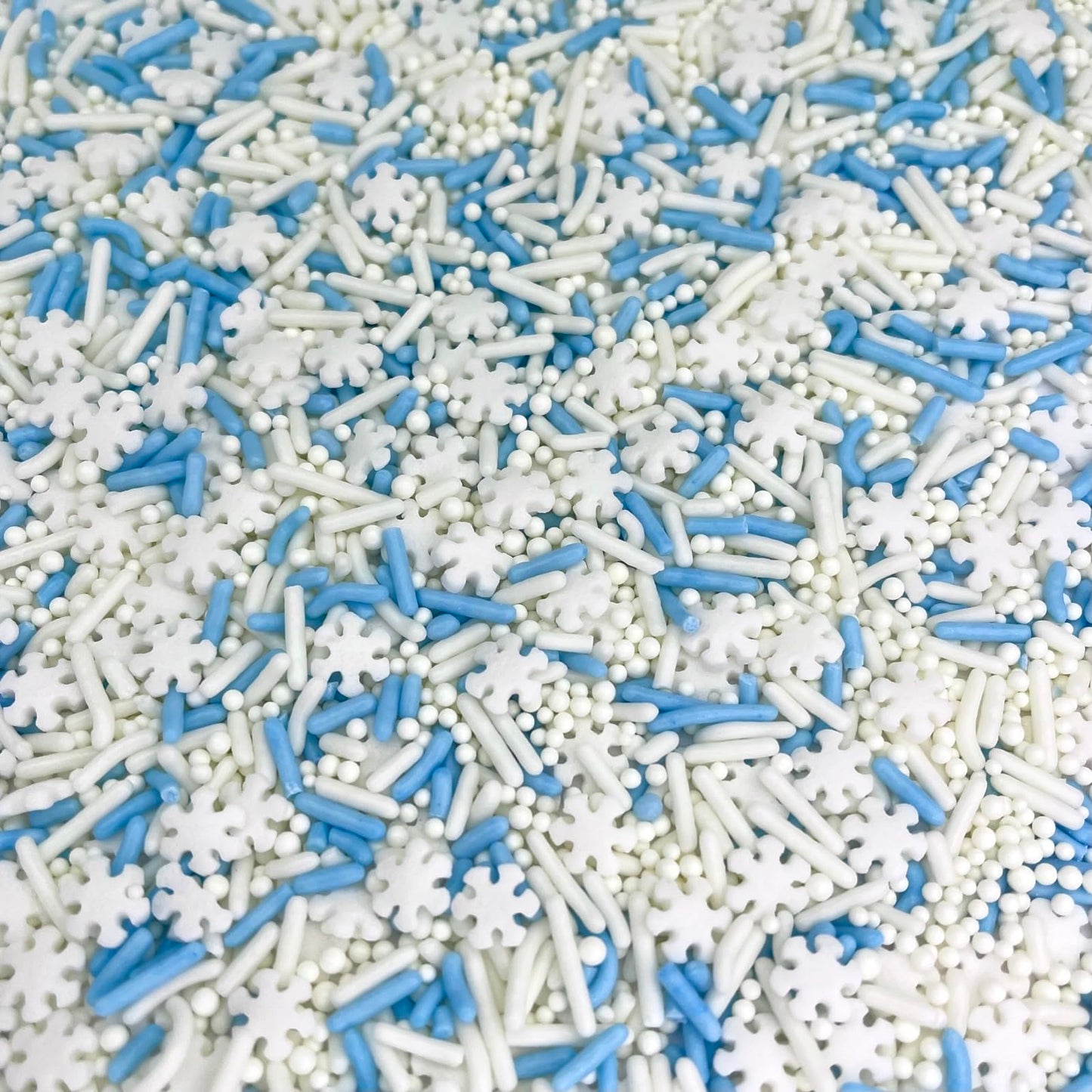 Manvscakes, Natural Sprinkles, No Artificial Dyes, Snowflake Edible Sprinkles, Holiday Cake Decorations, Dessert, Cookies, 3 Oun
